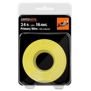 Cerrowire 24 ft. 16 Gauge Stranded Primary Wire   Yellow 207 1207R24