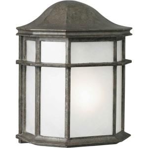 Illumine 1 Light Outdoor River Rock Lantern with White Acrylic Panel CLI FRT17006 01 59