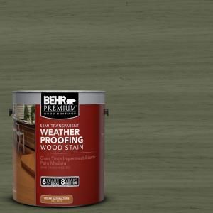 BEHR Premium 1 gal. #ST 138 Sagebrush Green Semi Transparent Weatherproofing Wood Stain 507701