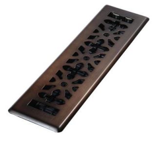 Decor Grates 2 in. x 12 in. Steel Rubbed Bronze Gothic Design Floor Register AGH212 RB