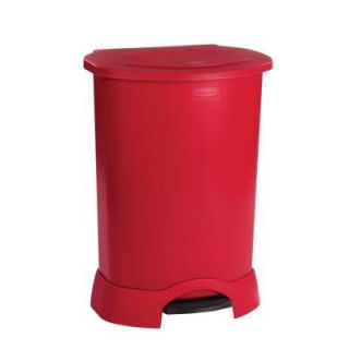 Rubbermaid Commercial Products 30 gal. Red Step On Trash Container RCP 6147 RED