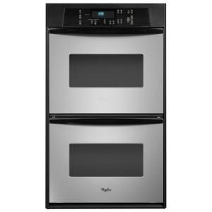 Whirlpool 24 in. Double Electric Wall Oven Self Cleaning in Stainless Steel RBD245PRS