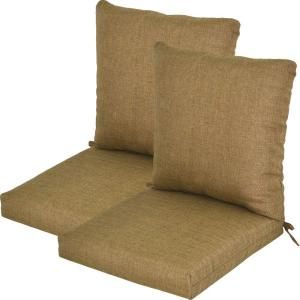 Hampton Bay Bark Textured Pillow Back Outdoor Deep Seating Cushion   DISCONTINUED 7720 02459800