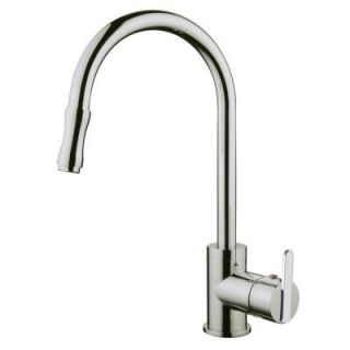 Yosemite Home Decor Single Handle Pull Out Sprayer Kitchen Faucet with Base Plate in Brushed Nickel YP28EKPO BN