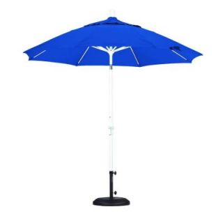 California Umbrella 9 ft. Fiberglass Collar Tilt Patio Umbrella in Pacific Blue Pacifica GSCUF908170 SA01