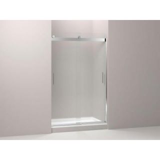 KOHLER Levity 48 1/4 in. x 74 in. Frameless Bypass Shower Door with Handle in Silver 706008 D3 SH