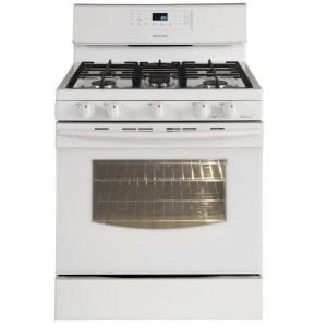 Samsung 5.8 cu. ft. Gas Range with Self Cleaning Convection Oven in White NX583G0VBWW