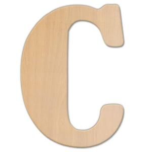 Jeff McWilliams Designs 15 in. Oversized Unfinished Wood Letter (C) 300306