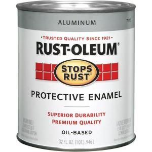 Rust Oleum Stops Rust 1 qt. Metallic Aluminum Enamel Paint 7715502