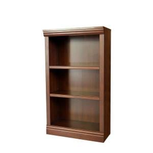 Hampton Bay 3 Shelf Decorative Bookcase in Dark Brown THD130418.1a.OF