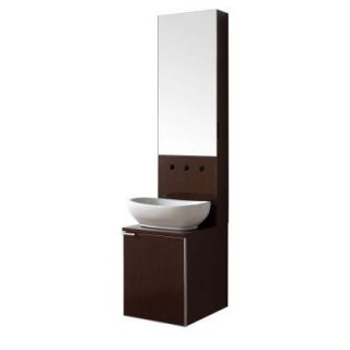 Avanity Cube 16 in. Vanity and Mirror Cabinet in Wenge  DISCONTINUED CUBE VS16 WE
