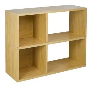 Way Basics Chelsea 32.1 in. L x 24.8 in. H Natural zBoard, Eco Friendly, Tool Free Assembly, Stackable 4 Cube Organizer WB 2SWRC NL