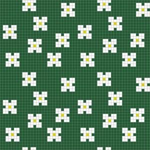 Mosaic Loft Bloom Summer Motif 24 in. x 24 in. Glass Wall and Light Residential Floor Mosaic Tile 040 0101