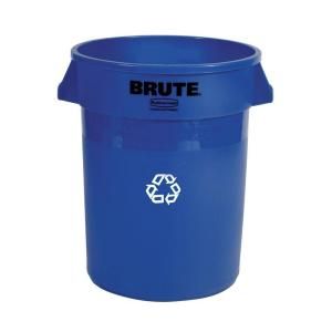 Rubbermaid Commercial Products BRUTE 32 gal. Recycling Trash Container without Lid FG263273BLU