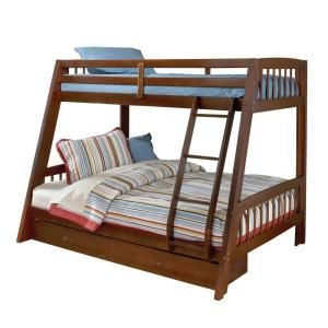 Hillsdale Furniture Rockdale Full/Twin Bunk Bed in Cherry Finish 1608BB