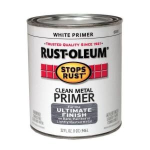 Rust Oleum Stops Rust 1 qt. White Flat Clean Metal Primer (2 Pack) 7780502