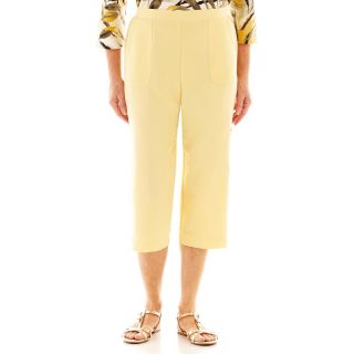 Alfred Dunner Call of the Wild Patch Pocket Capris, Banana (Yellow), Womens