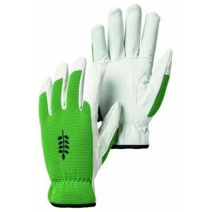 Hestra JOB Kobolt Garden Size 7 Small Versatile and Flexible Goatskin Leather Gloves in Green/White 73180 850 07