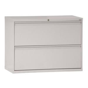 Sandusky 800 Series 36 in. W 2 Drawer Full Pull Lateral File Cabinet in Dove Gray LF8F362 05