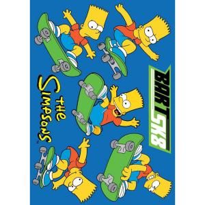 Fun Rugs The Simpsons Bart SK8 Blue 51 in. x 78 in. Area Rug DISCONTINUED SIM 010 5178
