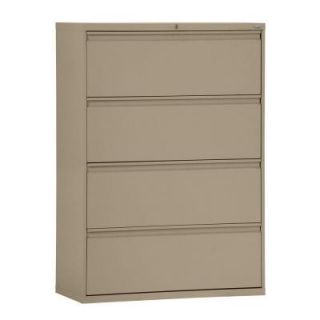 Sandusky 800 Series 36 in. W 4 Drawer Full Pull Lateral File Cabinet in Tropic Sand LF8F364 04