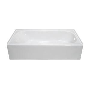 Lyons Industries Victory 4.5 ft. Right Drain Soaking Tub in White VTL01542716R
