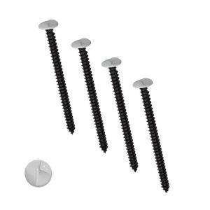 Unique Home Designs 3 in. White 1 Way Screw (4 Pack) IWA0900WHT3OW