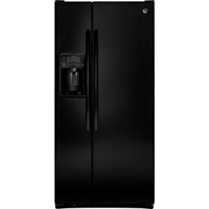GE 23.1 cu. ft. Side by Side Refrigerator in Black GSE23GGEBB