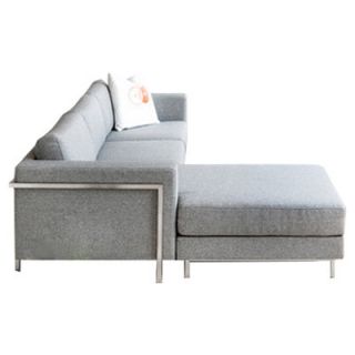 Gus Modern Davenport Bi Sectional ECSCDAVE tp / ECSCDAVE ut Color Totem Pebble