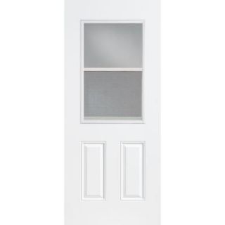 Masonite Vent Lite Primed Smooth Fiberglass Entry Door with No Brickmold 27253