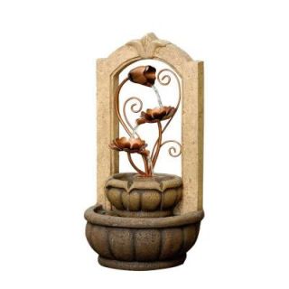 Fountain Cellar Classical Outdoor/Indoor Water Fountain with Metal Flower FCL067