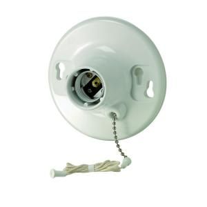 Leviton Plastic Pull Chain Lamp Holder R50 08827 CW4