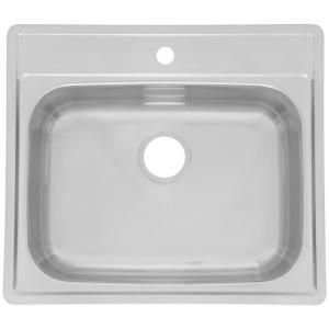 FrankeUSA Top Mount Stainless Steel 25x22x8.5 1 Hole Single Bowl Kitchen Sink SSK851NB