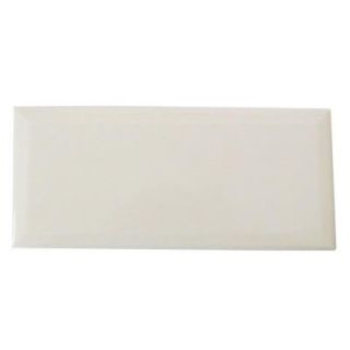 U.S. Ceramic Tile Bright Bone 4 1/4 in. x 10 in. Ceramic Beveled Edge Wall Tile (11.25 sq. ft. / case) U078 410 BV
