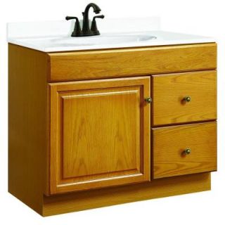 Design House Claremont 36 in. W x 18 in. D Vanity Cabinet Only Unassembled in Honey Oak 532994
