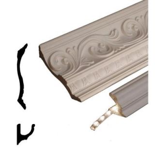 Lynea Molding Celestial Wave 8 in. x 8 ft. Crown Moulding Kit with Light Tray Crown and Rope Light WCK48901