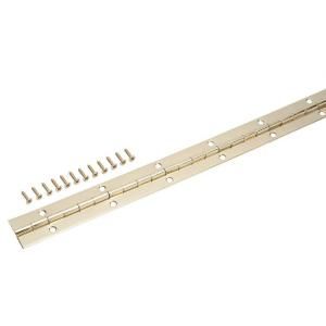 Everbilt 1 1/16 in. x 48 in. Bright Brass Continuous Hinge 15374