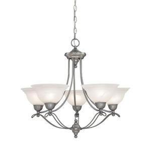 Designers Fountain Ashby Collection 5 Light 36 in. Hanging Pewter Chandelier HC0530