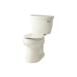 KOHLER Cimarron Comfort Height 2 Piece Round Toilet with Right Hand Trip Lever in Biscuit K 3887 RA 96