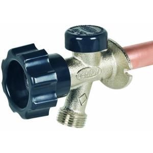 Prier Products 1/2 in. x 14 in. Brass Crimp PEX Half Turn Frost Free Anti Siphon Outdoor Faucet Sillcock 490 14