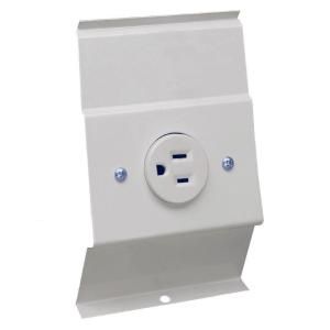 Cadet F Series White 120 Volt Baseboard Integral Receptacle Kit Accessory BRF12W