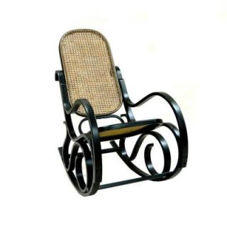Carolina Cottage Victoria Bentwood Antique Black Rocking Chair 1190 AB