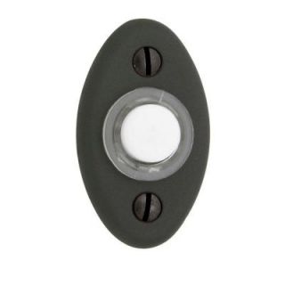 Baldwin 2 in. Oval Wired Lighted Push Button Doorbell in Oil Rubbed Bronze 4852.102
