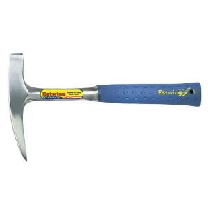 Estwing 22 Oz. Solid Steel Rock Pick Pointed Tip and Blue Vinyl Shock Reduction Grip E3 22P