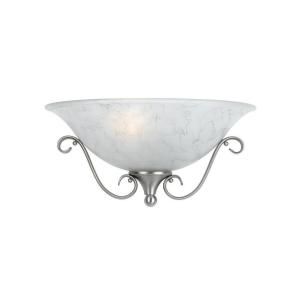 Filament Design 1 Light 7.50 in. Antique Nickel Finish Frosted Glass Wall Sconce CLI GH8128961