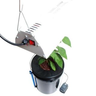 Viagrow Black Bucket Deep Water Culture DWC Hydroponic System with Grow Light and Timer V1DWC KIT