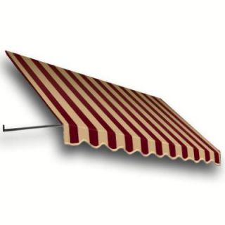 AWNTECH 16 ft. Dallas Retro Window/Entry Awning (44 in. H x 48 in. D) in Burgundy/Tan Stripe CR34 16BT