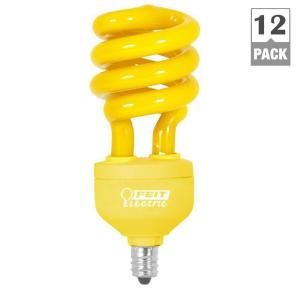 60W Equivalent Yellow Candelabra Base Spiral CFL Light Bulb (12 Pack) BPESL13TC/BUG/12