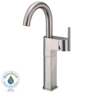 Danze Como Single Hole 1 Handle High Arc Bathroom Vessel Faucet in Brushed Nickel D201542BN