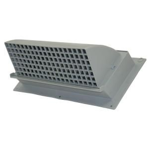 Speedi Products 3.25 in. x 10 in. Rectangular Gray Plastic Hood with Back Draft Flapper EX HRPG 310